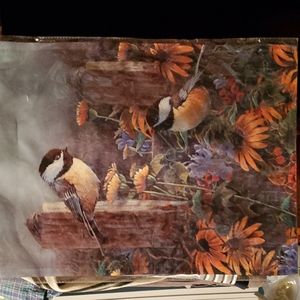 05. Breeze Art Premium Garden Flag-Chickadees/Cone Flowers-NEW. 12.5"X18"